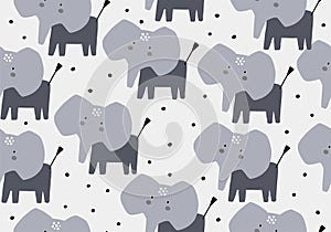 Elephant seamless pattern