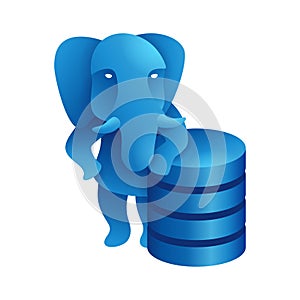 Elephant with server database blocks