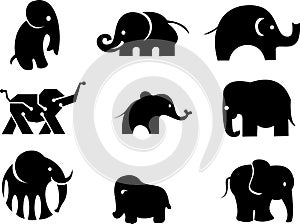 Elephant silhouette logo