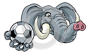 Elephant Soccer Football Ball Sports Mascot photo