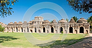 Elephant stables in Hampi, Karnataka photo