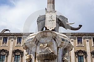 Elephant statue in Catania photo