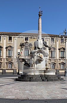 Elephant statue in Catania, Italy