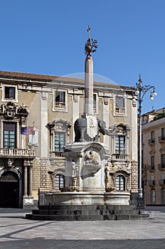 Elephant statue in Catania, Italy