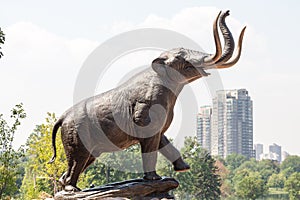 Elephant Statue in Denver Park