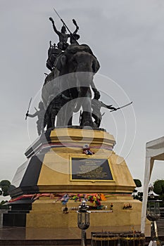 Elephant statue of King, Ayutthaya Thailand
