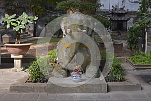 Elephant Statue in Quan Thanh Temple