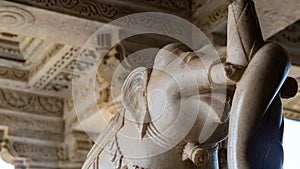 Elephant statue at the Ranakpur Jain Temple in India