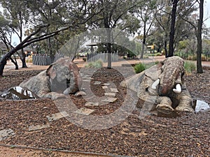 Elephant statues @ Taronga Western Plains Zoo Dubbo NSW Australia