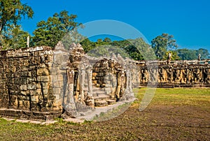 Elephant terrace angkor thom cambodia
