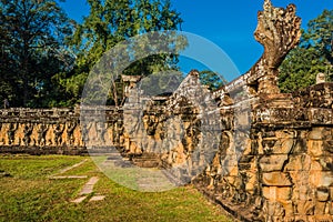 Elephant terrace angkor thom cambodia