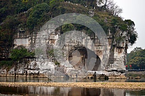 Elephant-Trunk Hill Park of Guilin Guilin is a city surrounded by many karst mountains and beautiful scenery in China