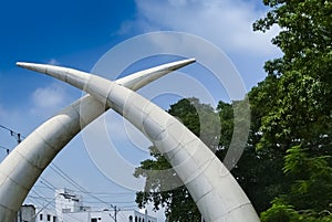 Elephant tusks in Mombasa, Kenya