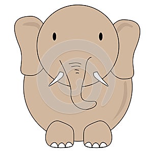 Elephant vector drawing for kids