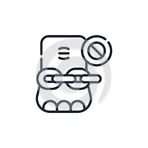 elephant vector icon isolated on white background. Outline, thin line elephant icon for website design and mobile, app development