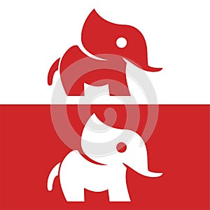 elephant wild animal icon vector,illustration, editable stroke, flat design style isolated on white linear,standing elephant logo photo