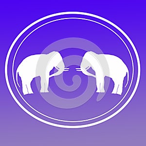 Elephant Wild Animal Trained Animals Illustration Logo Banner Image