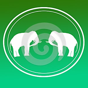 Elephant Wild Animal Trained Animals Illustration Logo Banner Image