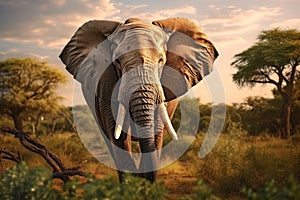 Elephant, Wildlife Photography, Generative AI