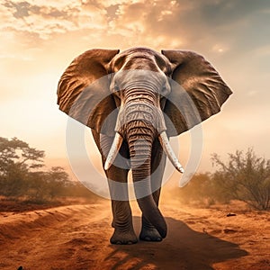 Elephant, Wildlife Photography, Generative AI