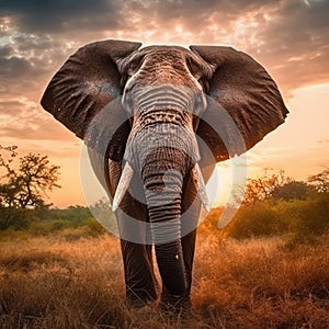 Elephant, Wildlife Photography, Generative AI