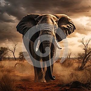 Elephant, Wildlife Photography, Generative AI