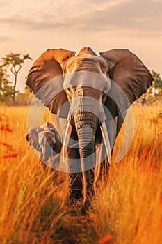 Elephant, Wildlife Photography, Generative AI