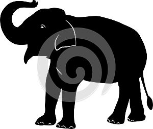 elephants biggest earth mammal animal design vector illustration on white background