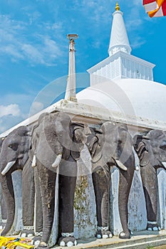 The elephants at Great Stupa photo