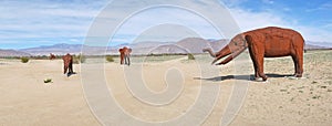 Elephants - Metal Sculptures - Panorama