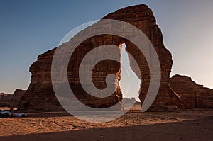 Eleplant Rock formation in the deserts of Saudi Arabia