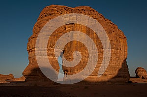 Eleplant Rock formation in the deserts of Saudi Arabia photo