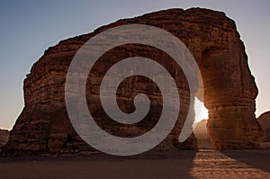 Eleplant Rock formation in the deserts of Saudi Arabia