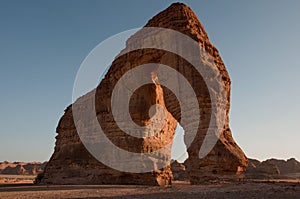 Eleplant Rock formation in the deserts of Saudi Arabia photo