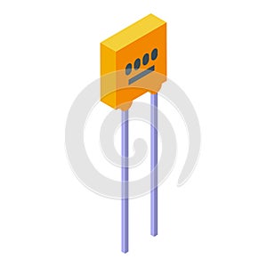 Eletronics capacitor icon, isometric style photo