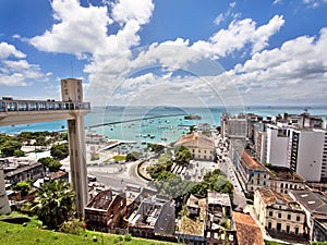 The Elevador Lacerda and All Saints Bay, Salvador,