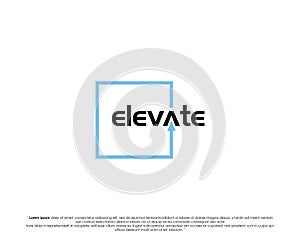 ELEVATE modern logo vector TYPOGRAPHY for download