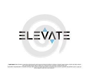 ELEVATE modern logo vector TYPOGRAPHY for download