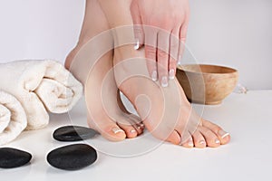 Elevate Your Beauty: French Manicure and Pedicure in a Serene Beauty Salon