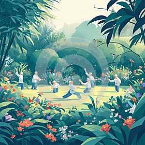 Elevate Your Brand with Elegant Ballet Dancers in a Floral Garden