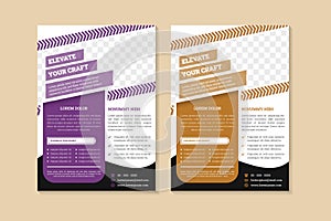 Elevate your craft flyer design template use vertical layout