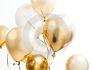 Elevate Your Events with Stunning Gold and White Balloons.