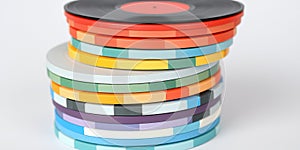 Rustic Geometric Vinyl Coasters A Colorful Stacked Set for Kitchen or Dining Decor photo