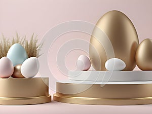 Elevate Your Products on a Podium Amidst Easter Cheer