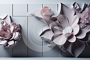 Elevate Your Space with Stunning 3D Flower Poster and Wallpaper.