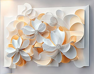 Elevate Your Space with Stunning 3D Flower Poster and Wallpaper.