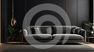 : Elevate Your Space with Twin beautiful Gray Sofas\