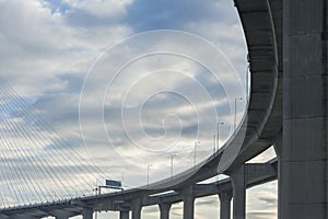 Elevated highway and bridge