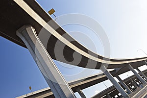Elevated highway interchange structure photo