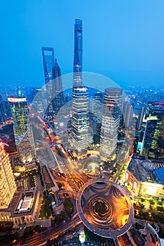 Elevated Highway in Shanghai, China.